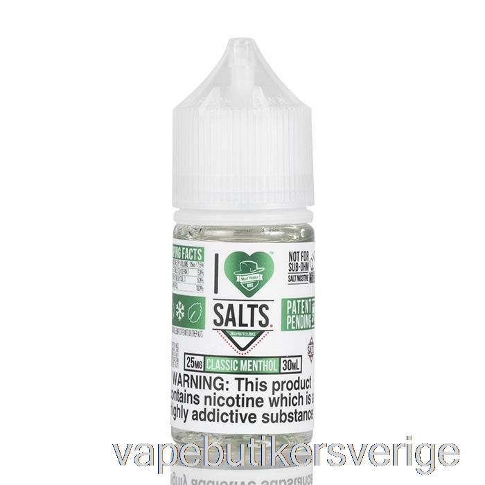 Vape Sverige Klassisk Mentol - Jag älskar Salter - 30ml 50mg